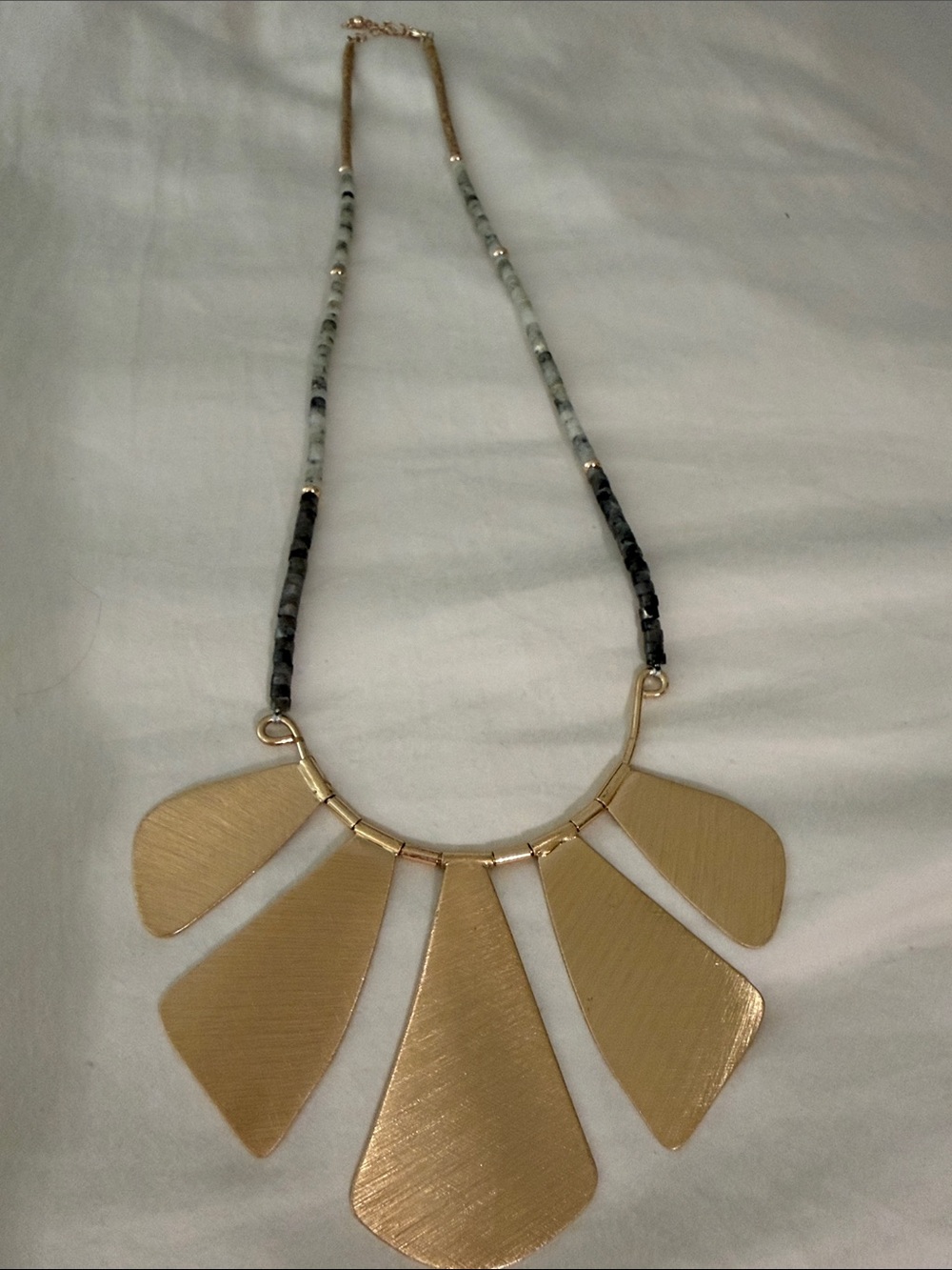 J. Jill Gold Statement Fan Pendant Necklace